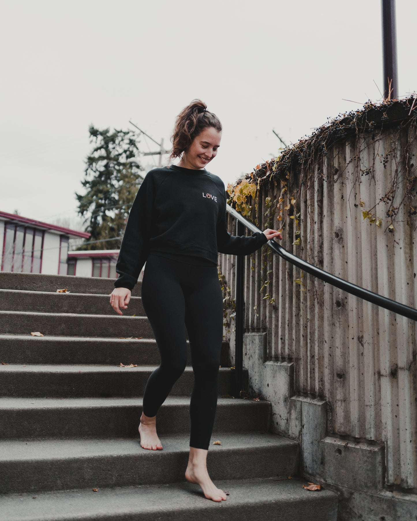 Bala "Love" Crop Crew Sweater